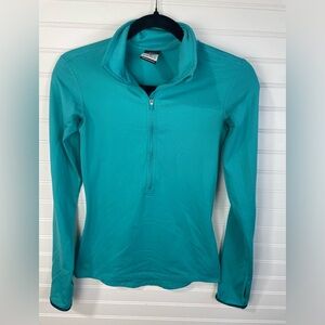 Nike Teal Half Zipper Ling Sleeve Activewear Running Jacket Size XS Women’s GUC